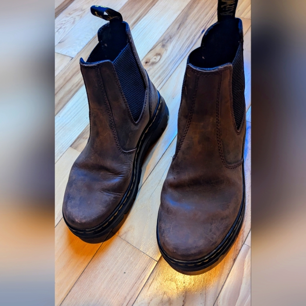 Dr. Martens Embury Brown Leather Boots Dark Brown Size M6/W7